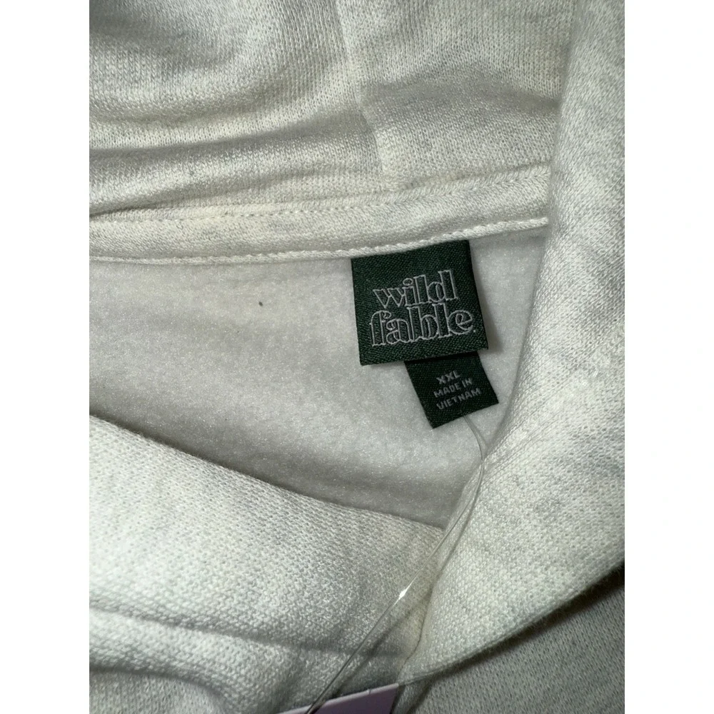 Women's Oversized Hooded Pullover Sweatshirt - Wild Fable Heather Gray XXL - Picture 4 of 12